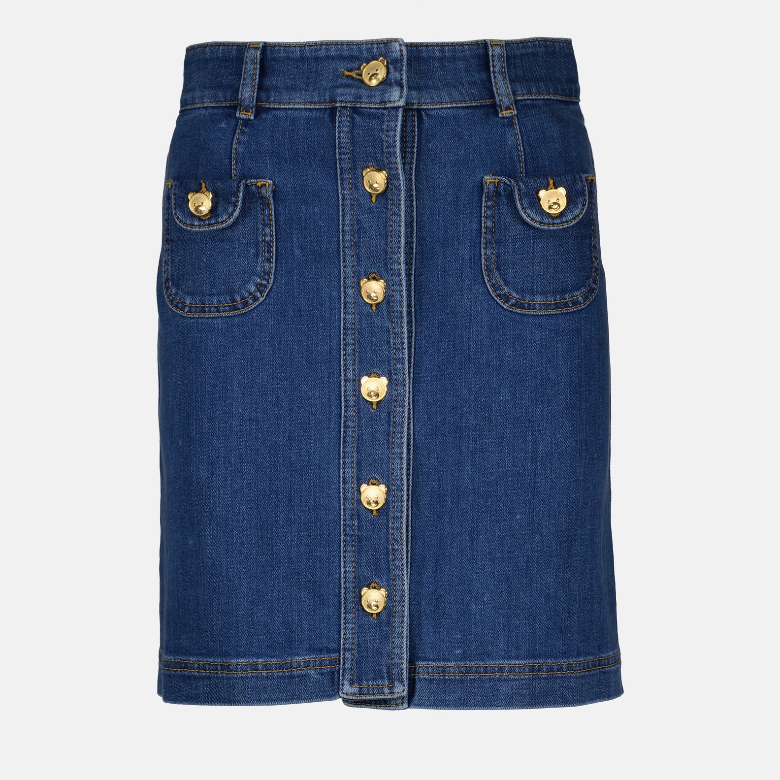 Jupes Jupe crayon en jean Moschino Bleu Femme