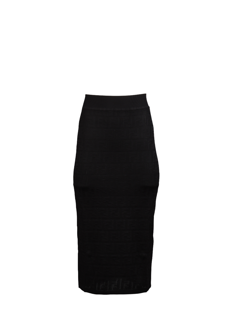 Jupes Jupe crayon FF Fendi Noir Femme