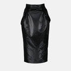 Jupes Jupe en satin chintz Maison Margiela Noir Femme