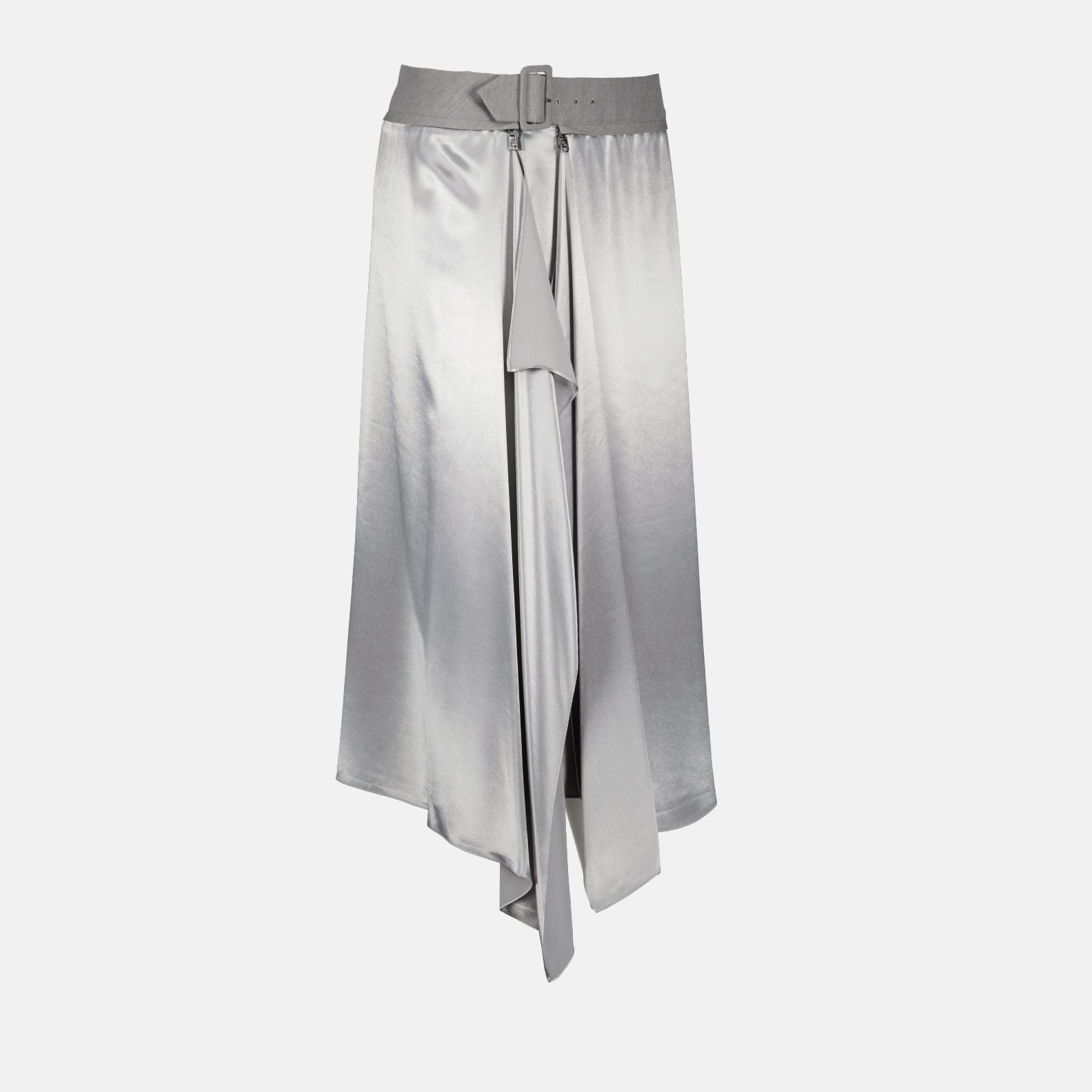 Jupes Jupe en satin Fendi Gris Femme