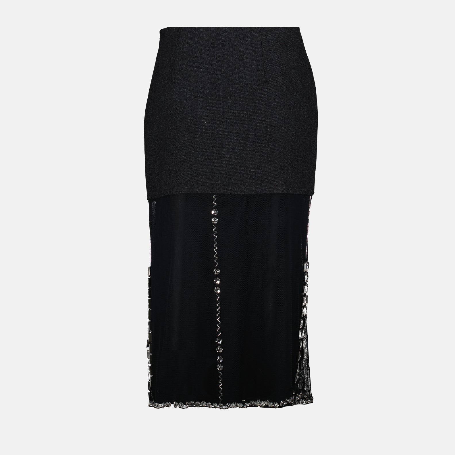 Jupes Jupe en tulle et étoffe Prada Noir Femme