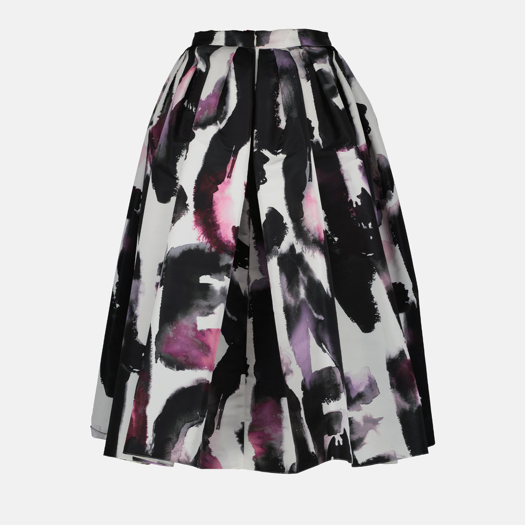 Gonne Jupe Watercolour Graffiti Alexander McQueen Nero Femme