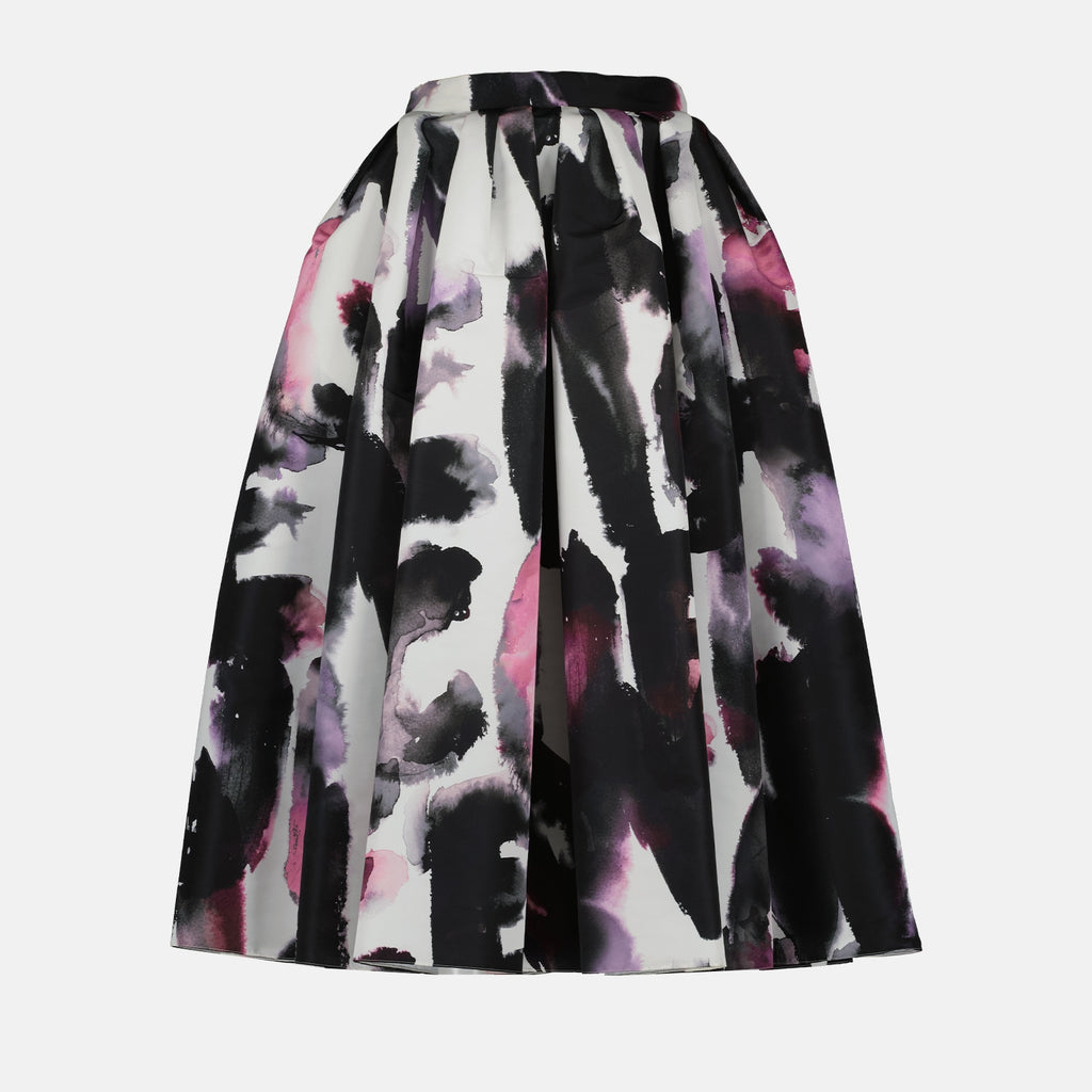 Gonne Jupe Watercolour Graffiti Alexander McQueen Nero Femme