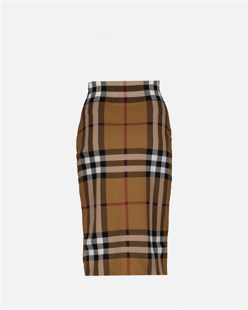 Jupes Jupe Kammie à carreaux Burberry Marron Femme
