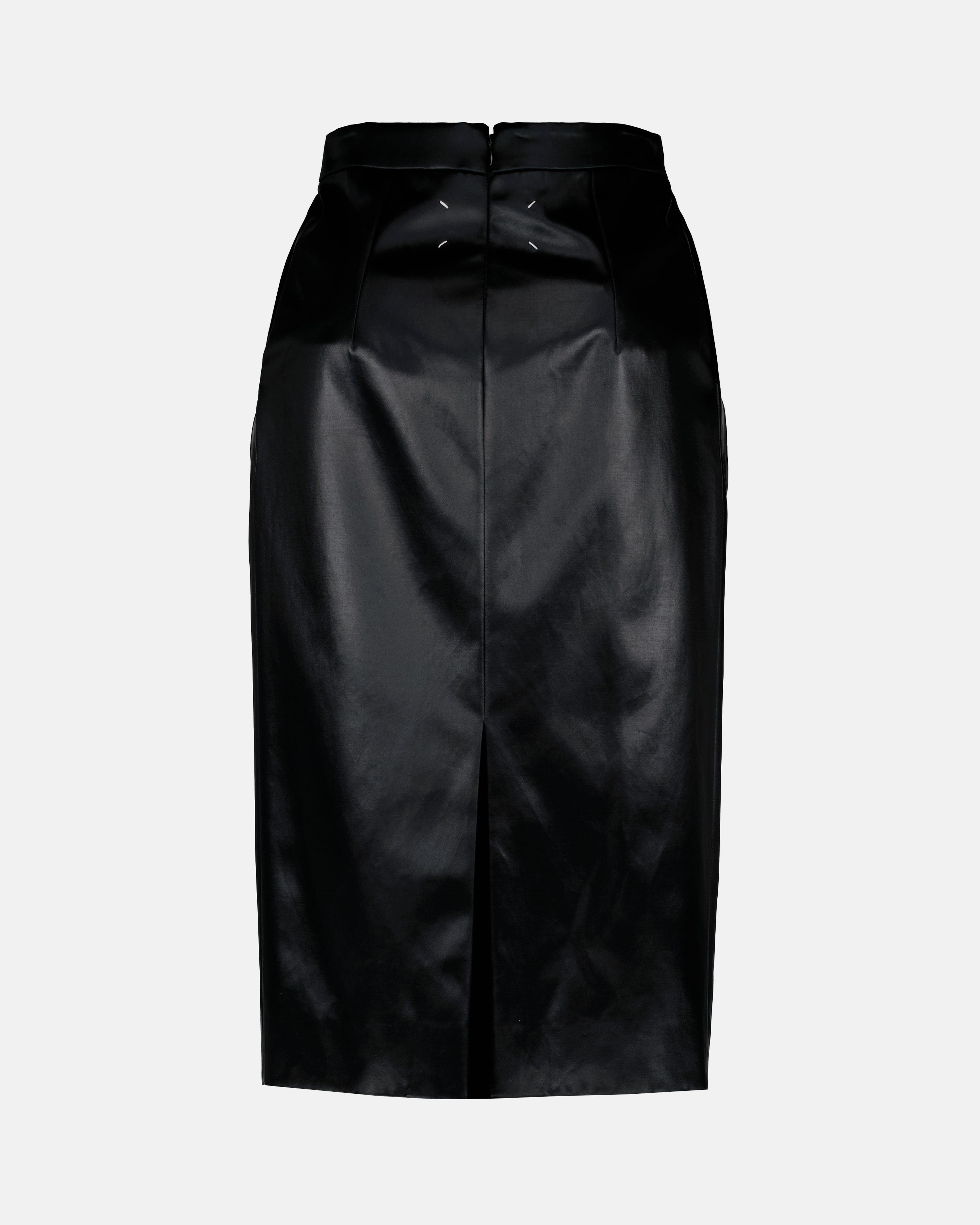 Jupes Jupe en simili cuir Maison Margiela Noir Femme