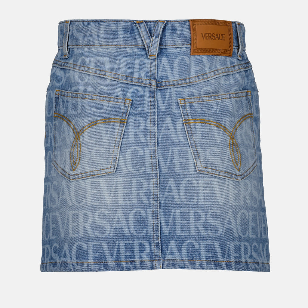 Jupes Jupe en denim Versace Bleu Femme