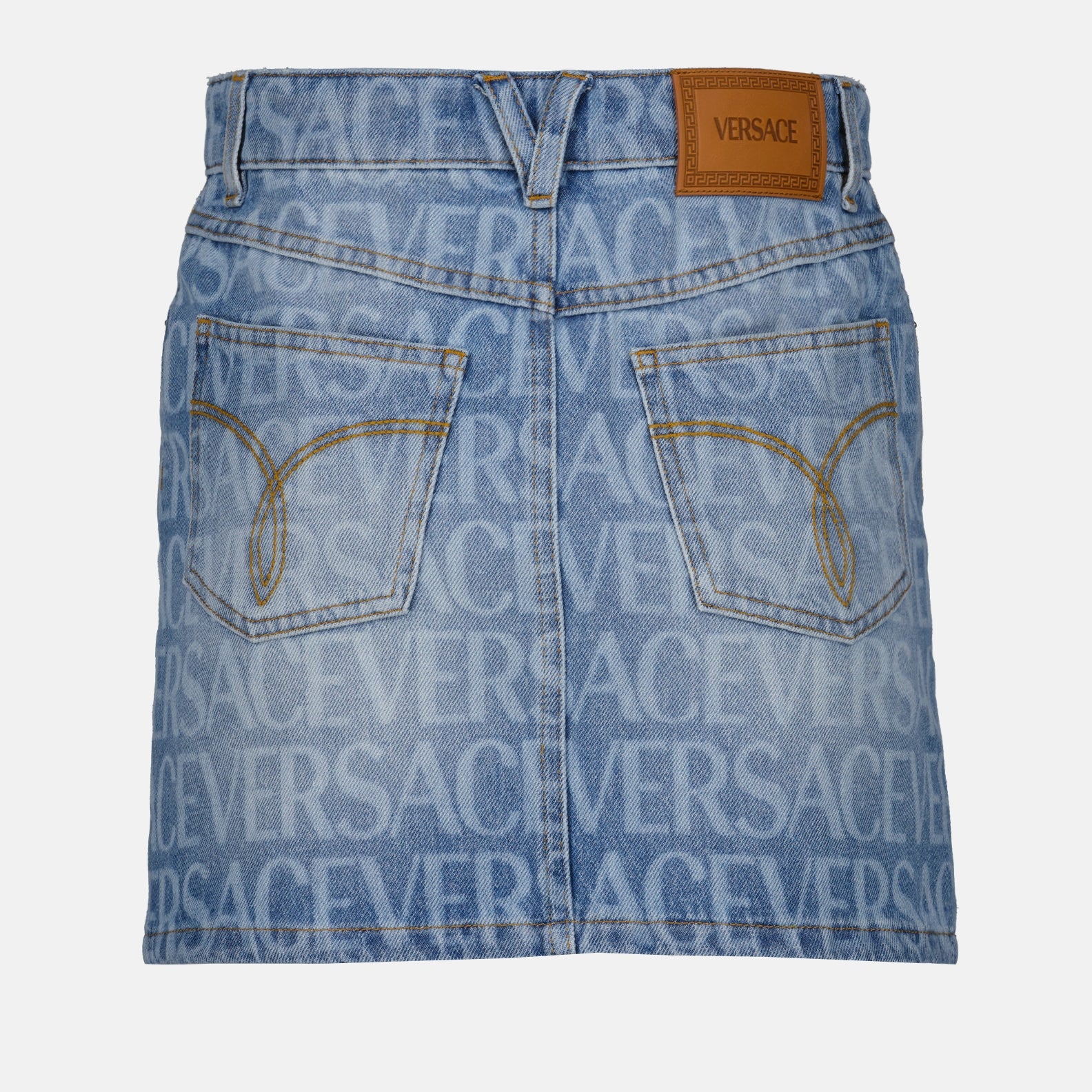 Jupes Jupe en denim Versace Bleu Femme