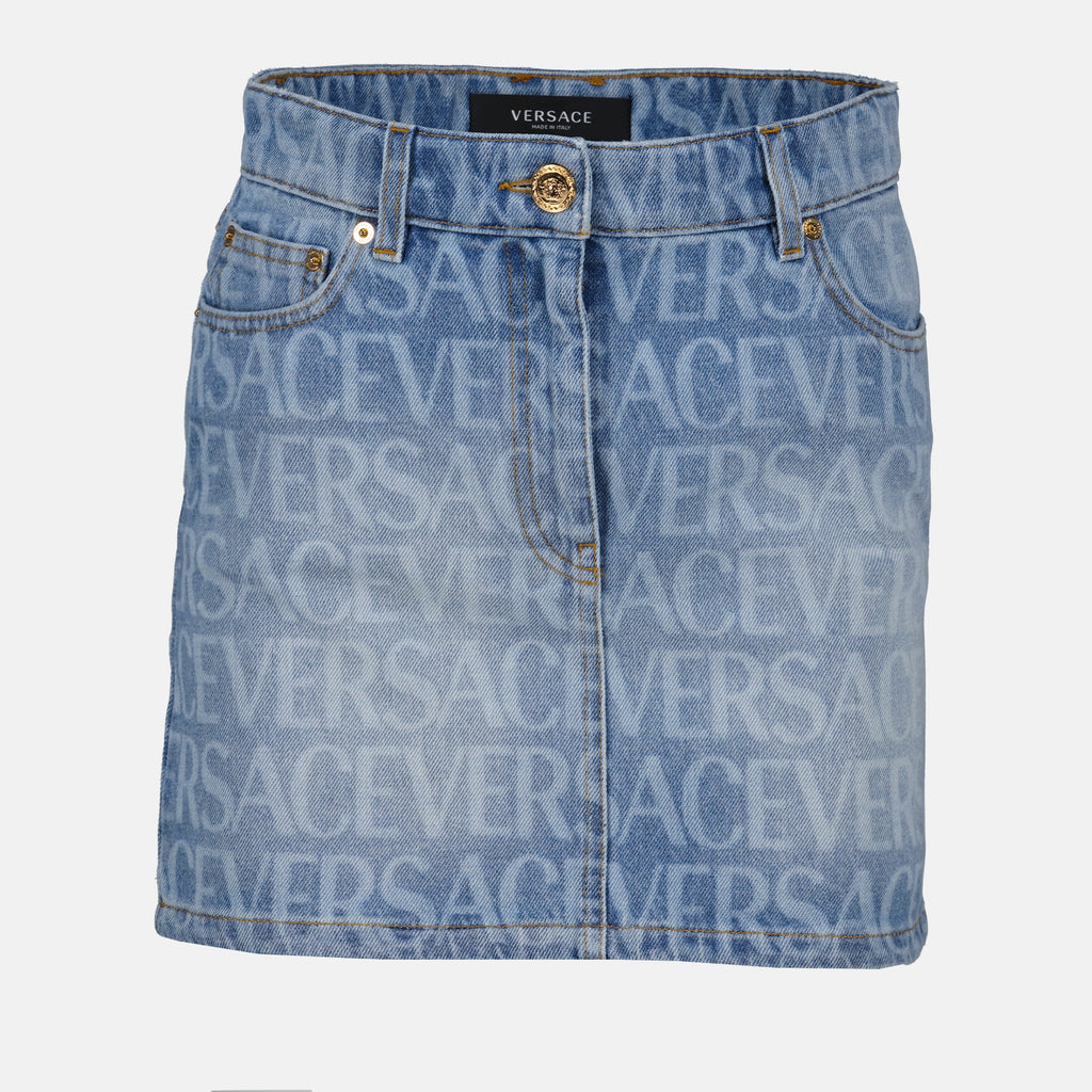 Jupes Jupe en denim Versace Bleu Femme