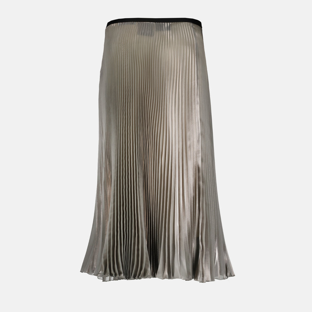 Jupes Jupe plissée Prada Argenté Femme