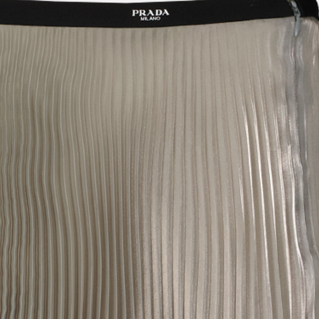 Jupes Jupe plissée Prada Argenté Femme