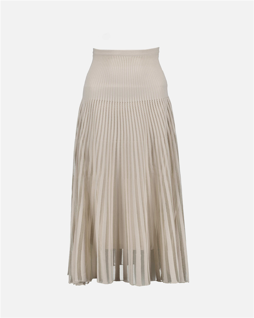 Jupes Jupe plissée Fendi Beige Femme