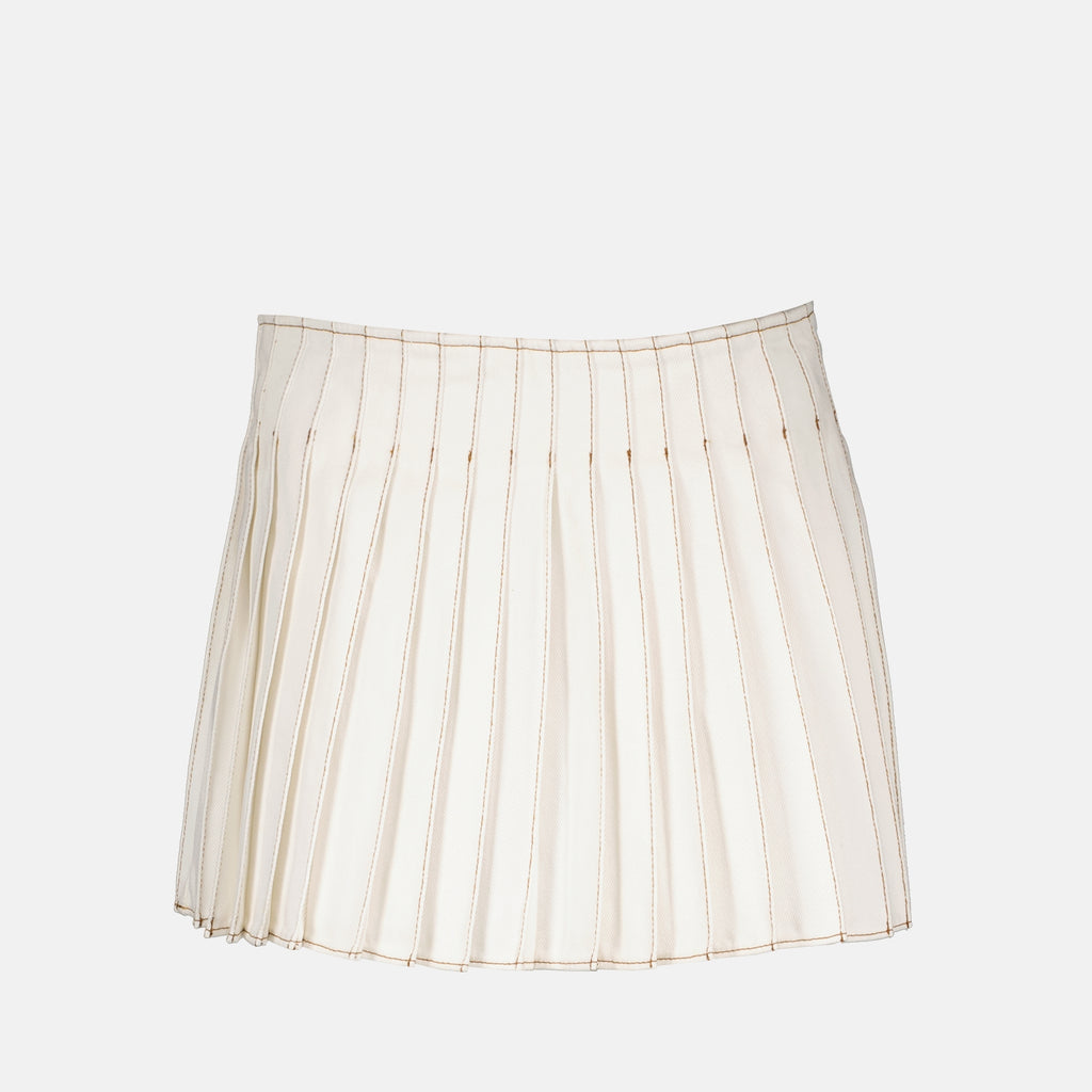 Jupes Jupe plissée Ami PARIS Blanc Femme