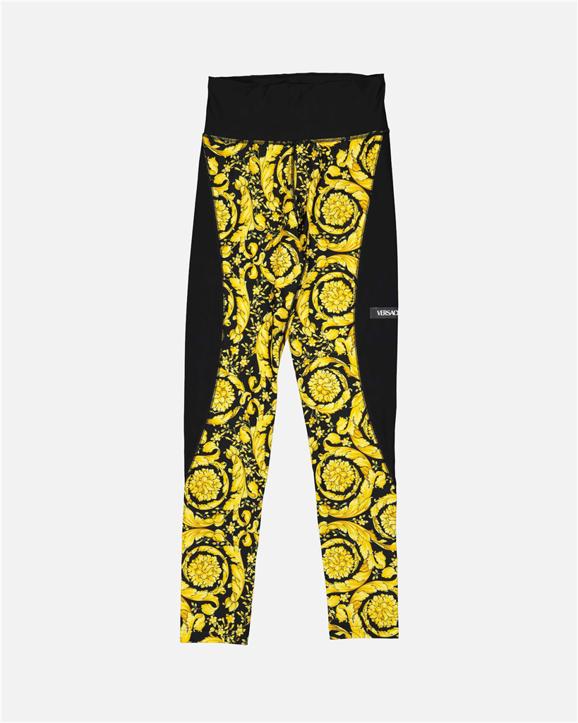 Pantalons Legging Barocco Versace Jaune Femme