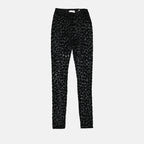 Pantaloni Leggings in Velluto Ami PARIS Nero Donne