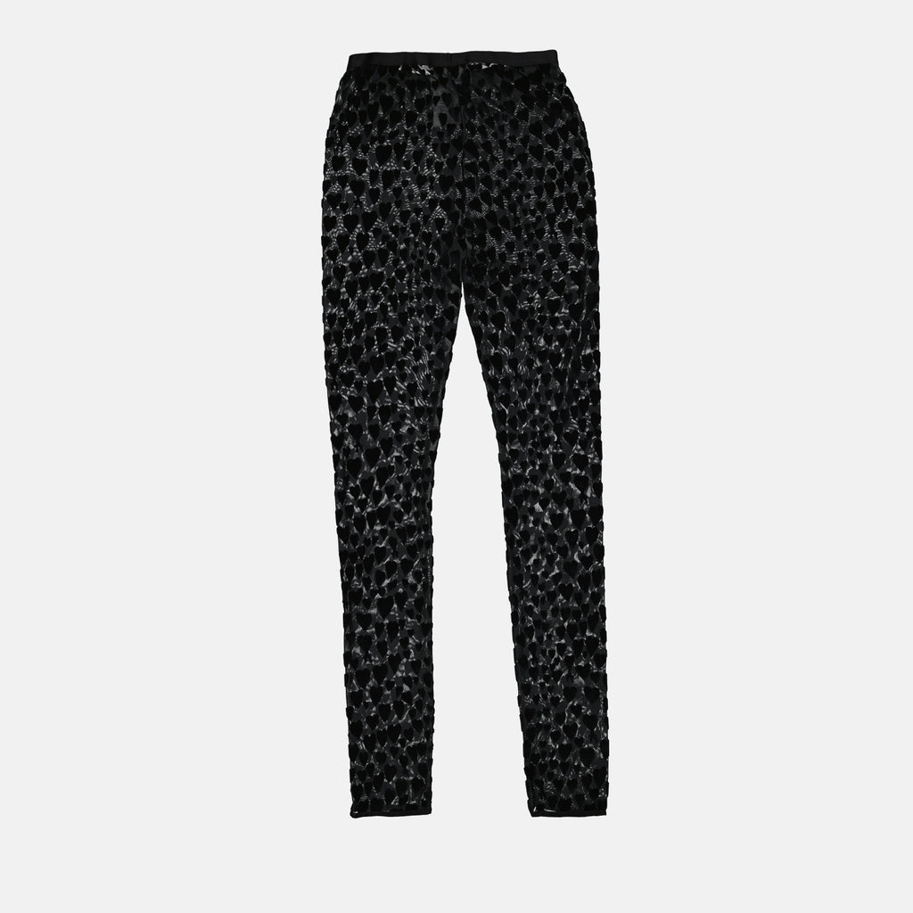 Pantaloni Leggings in Velluto Ami PARIS Nero Donne