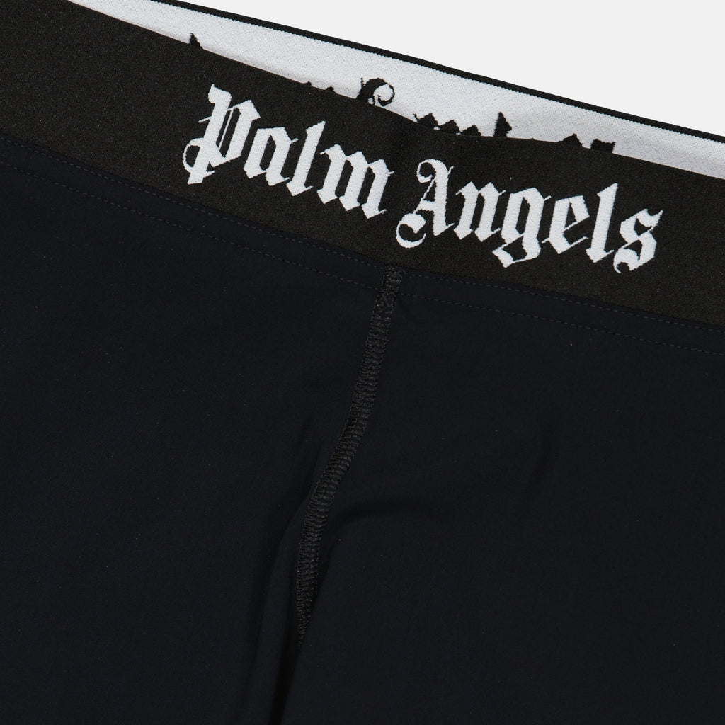 Pantaloni Legging à logo Palm Angels Nero Femme