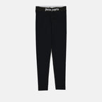 Pantaloni Legging à logo Palm Angels Nero Femme