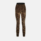 Pantaloni Legging léopard Dolce & Gabbana Marrone Femme