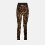 Pantaloni Legging léopard Dolce & Gabbana Marrone Femme