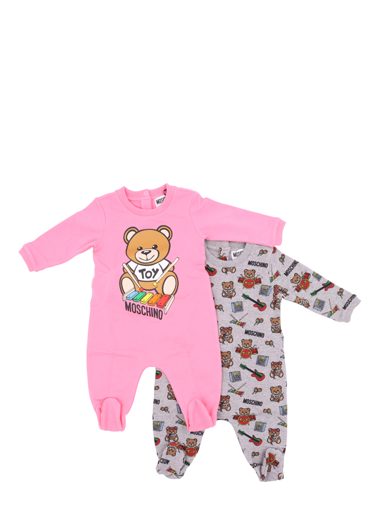 Abbigliamento Lot de deux bodies Moschino Rosa Bambini