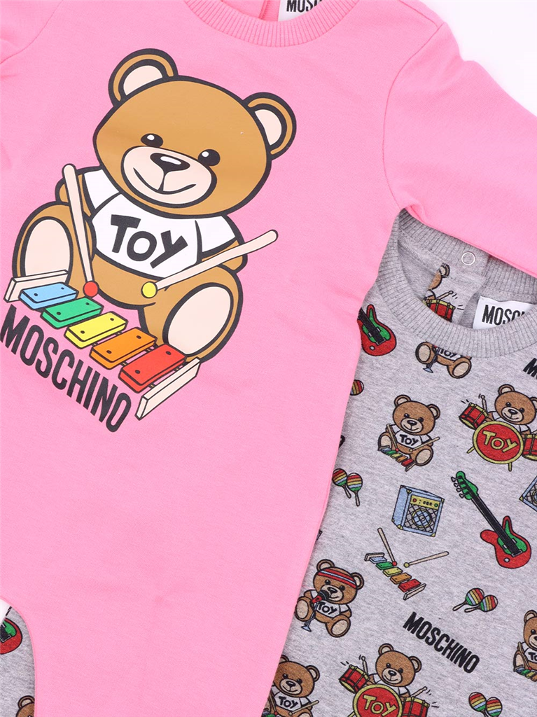 Vêtements Lot de deux bodies Moschino Rose Enfants