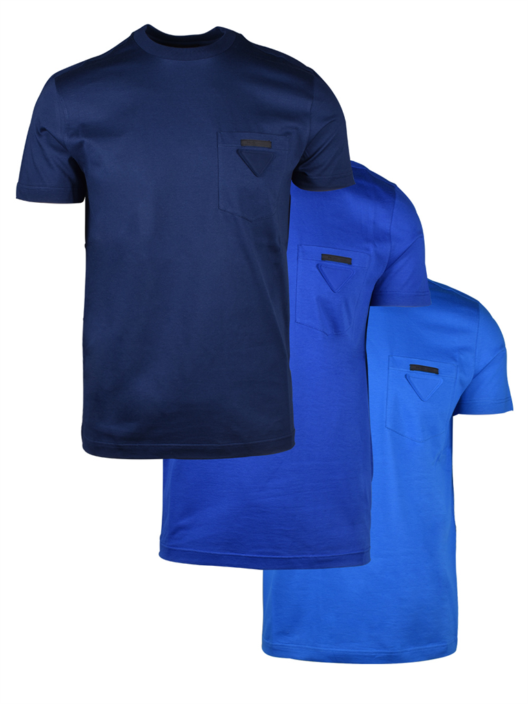 T-shirts Lot de T-shirts Prada Bleu Homme