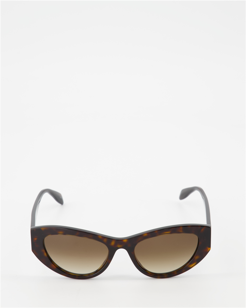 Sciarpe e guanti Lunettes de soleil à motif écaille Alexander McQueen Marrone Femme