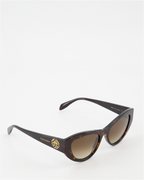Sciarpe e guanti Lunettes de soleil à motif écaille Alexander McQueen Marrone Femme