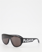 Occhiali Lunettes de soleil Graffiti Alexander McQueen Nero Unisex