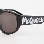 Occhiali Lunettes de soleil Graffiti Alexander McQueen Nero Unisex