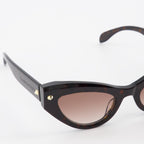 Lunettes Lunettes de soleil œil de chat cloutée Alexander McQueen Marron Femme