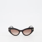 Lunettes Lunettes de soleil œil de chat cloutée Alexander McQueen Marron Femme