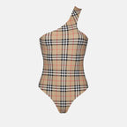 Maillot de bain asymétrique à carreaux