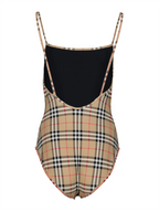 Beachwear Maillot de bain à carreaux Burberry Beige Femme