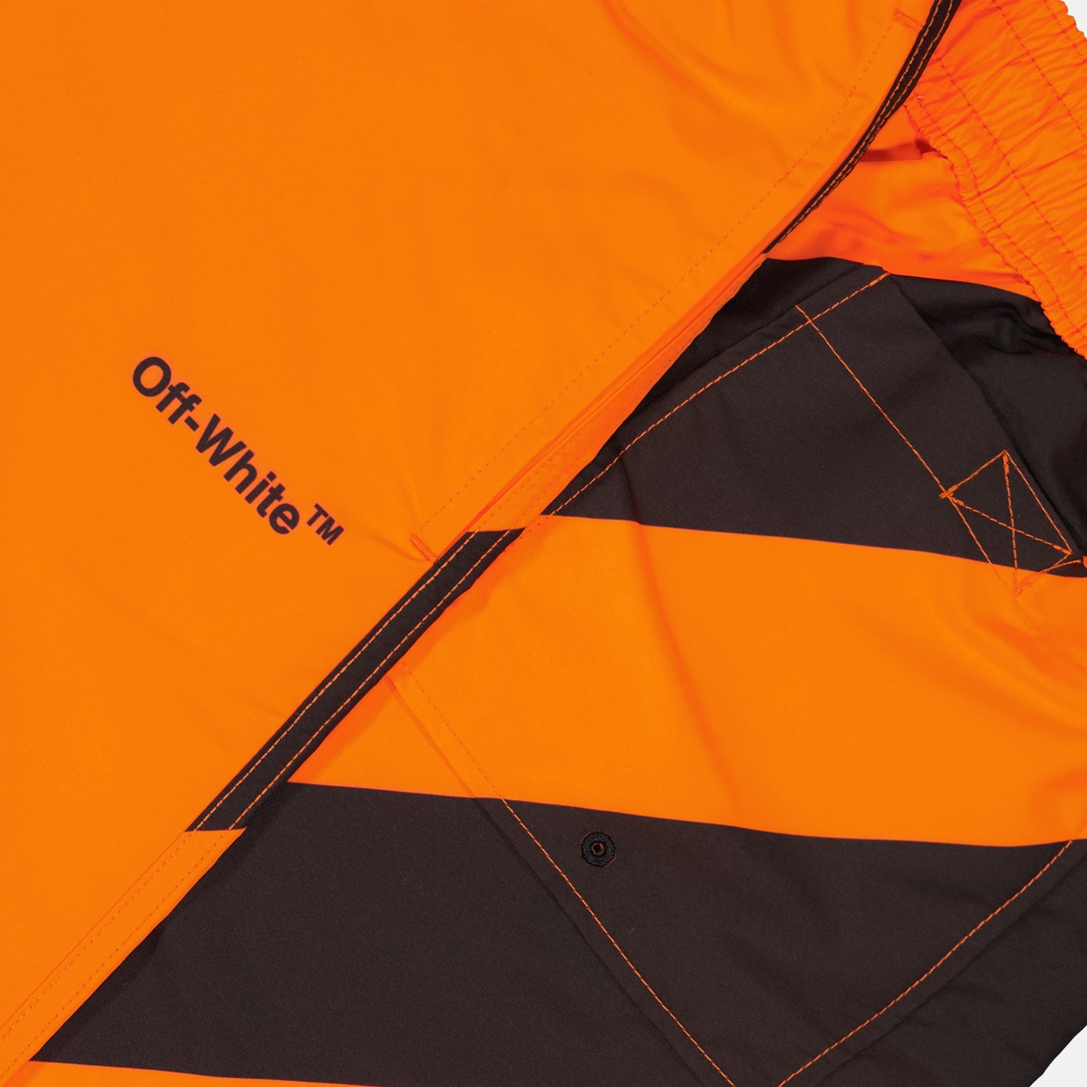 Beachwear Maillot de bain Diag Surfer Off-White Orange Homme