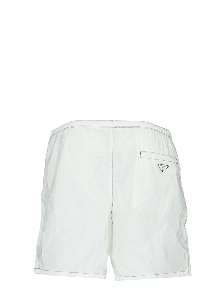 Beachwear Maillot de bain en Re-Nylon Prada Blanc Homme