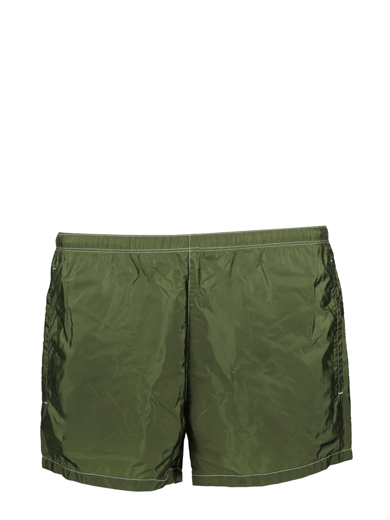 Beachwear Maillot de bain en Re-Nylon Prada Kaki Homme