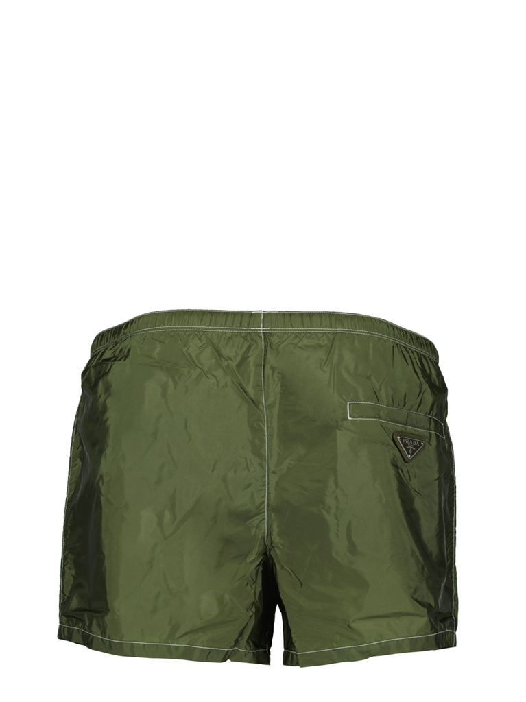 Beachwear Maillot de bain en Re-Nylon Prada Kaki Homme