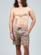 Beachwear Maillot de bain à carreaux Burberry Beige Homme