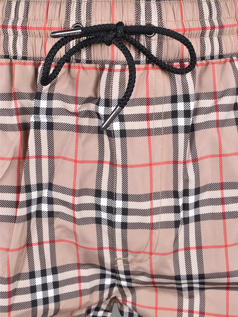 Beachwear Maillot de bain à carreaux Burberry Beige Homme