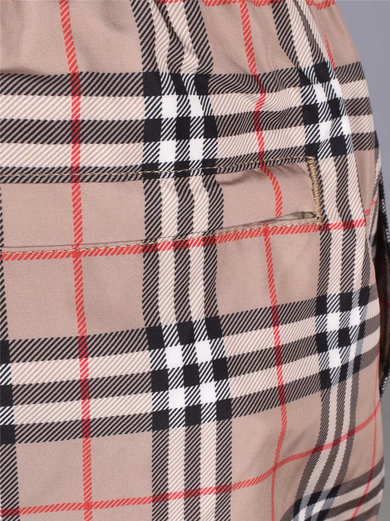 Beachwear Maillot de bain à carreaux Burberry Beige Homme