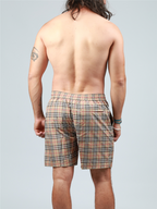 Beachwear Maillot de bain à carreaux Burberry Beige Homme