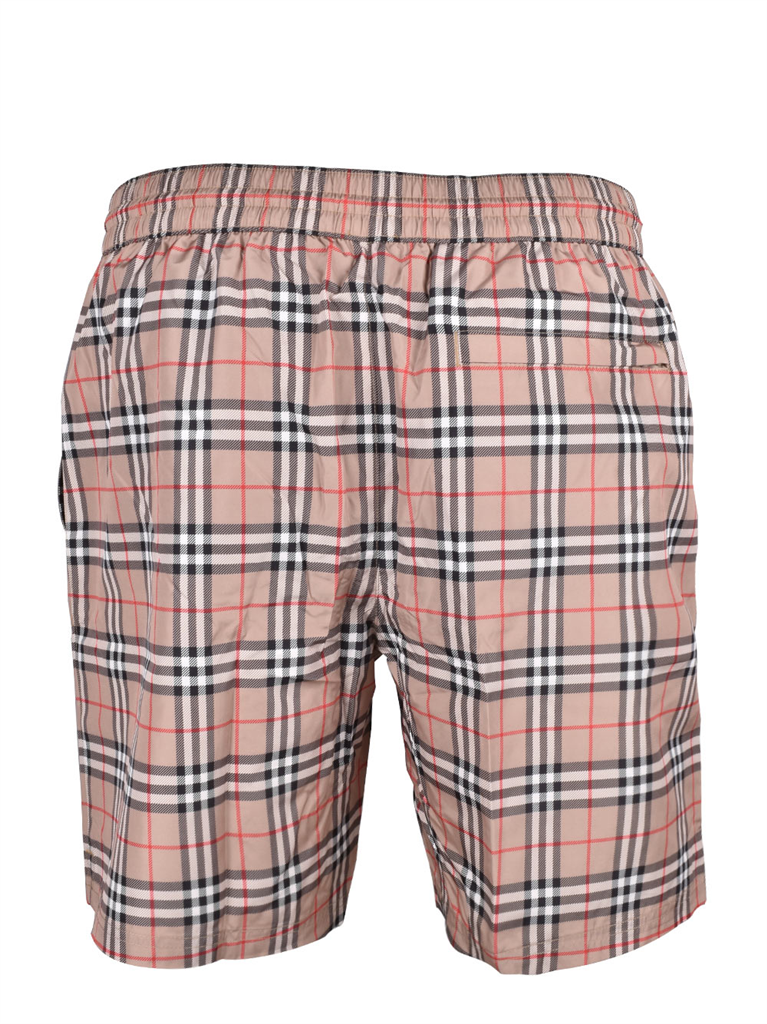 Beachwear Maillot de bain à carreaux Burberry Beige Homme