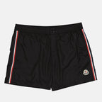 Image de l'article Maillot de bain à logo et liseré de la marque Moncler pour Homme - Saison Printemps-Été 2023 - Vue de Face