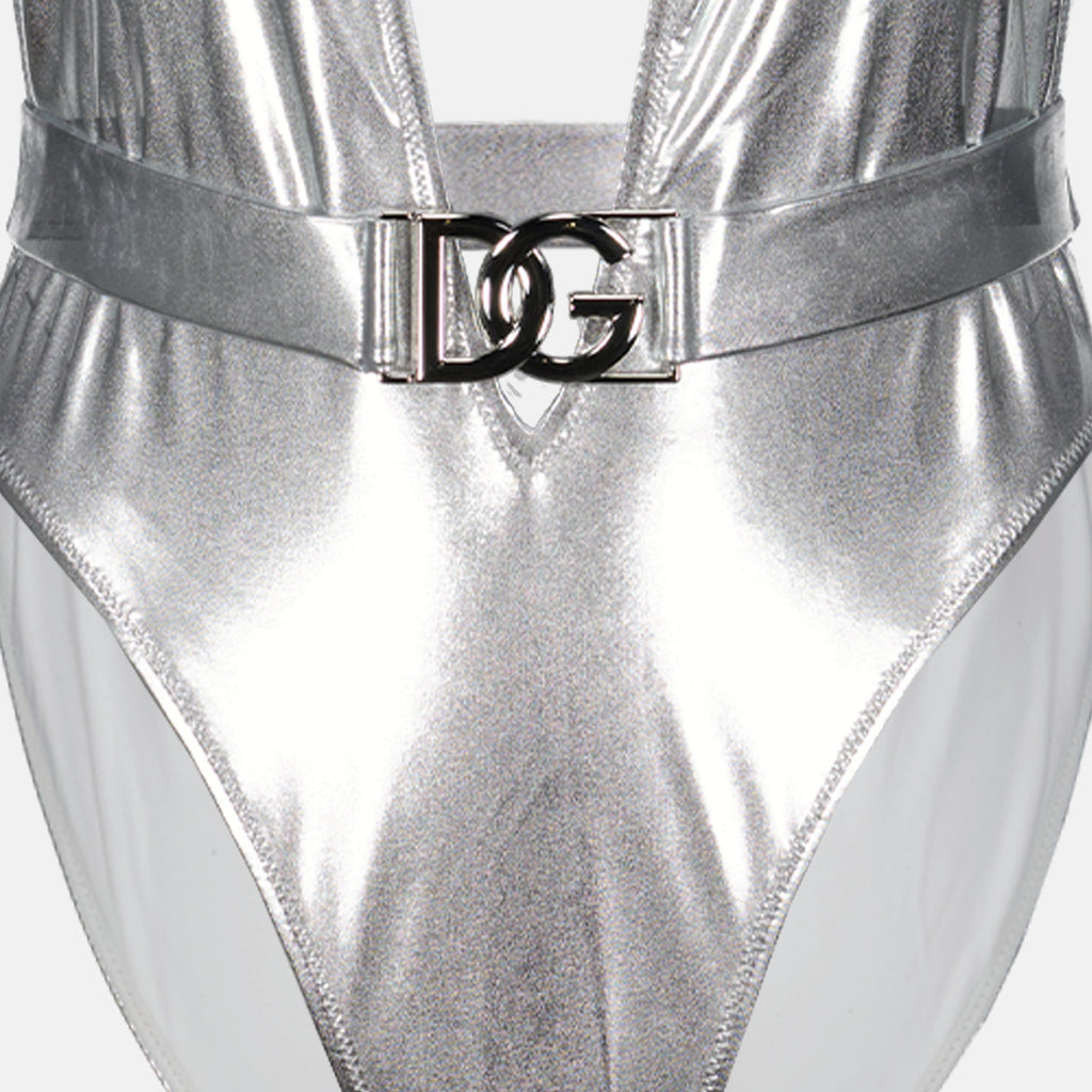 Beachwear Maillot de bain une pièce argenté Dolce & Gabbana Argenté Femme