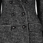 Manteaux Manteau à motif pied de poule Dolce & Gabbana Gris Femme