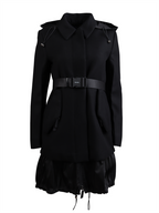 Manteaux Manteau bi-matière Prada Noir Femme