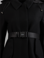 Manteaux Manteau bi-matière Prada Noir Femme