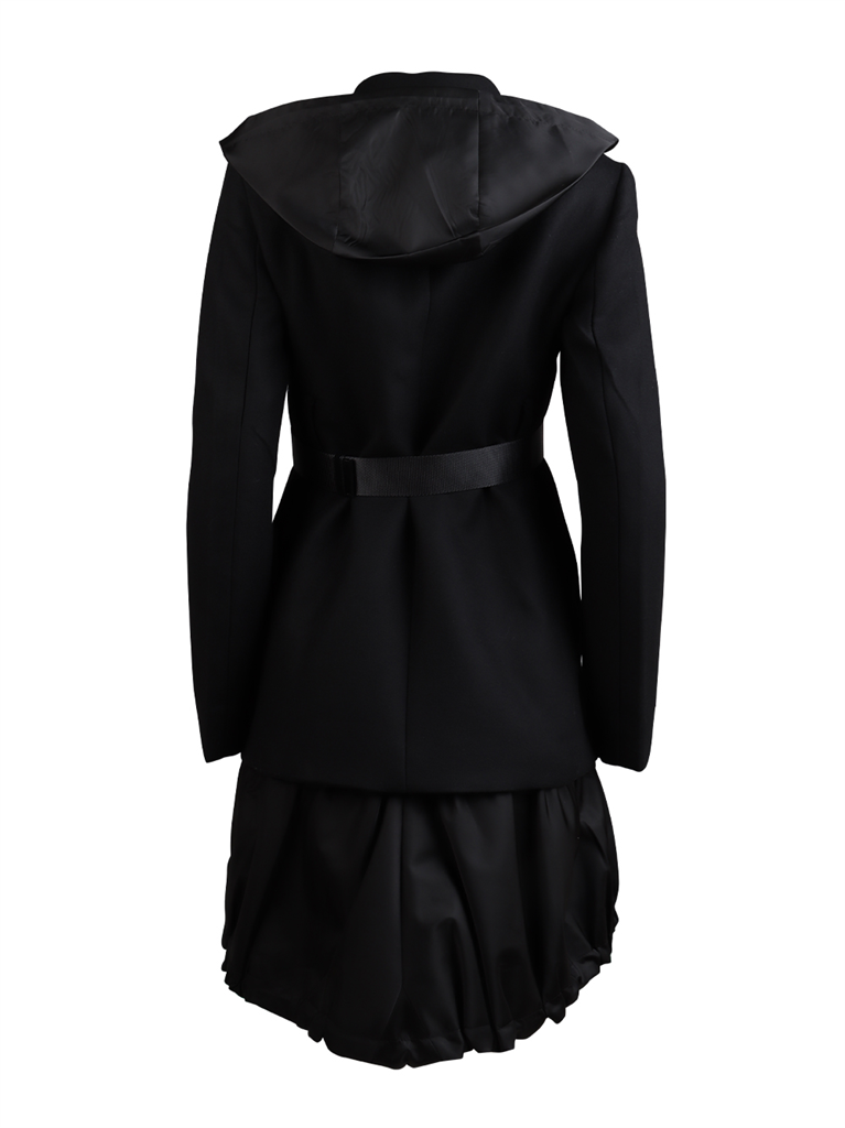 Manteaux Manteau bi-matière Prada Noir Femme