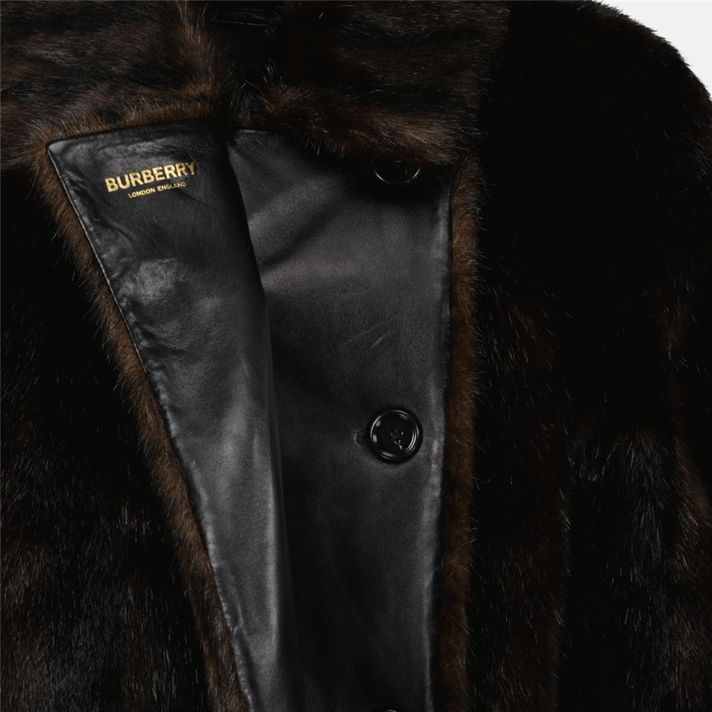 Manteaux Manteau en fourrure Burberry Marron Femme